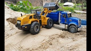 RC模型遥控装载车，全金属儿童玩具工程车，建筑模型儿童玩具车