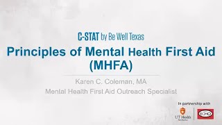 RSS ECHO | July 26 | Principles of Mental Health First Aid (MHFA) in Recovery Services