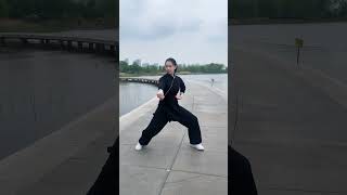 慢拉架子,快打拳，精忠武术，强我中华少年#太极拳教学 #晨练随拍