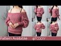 How to Crochet: Off the Shoulder Sweater | Pattern & Tutorial DIY