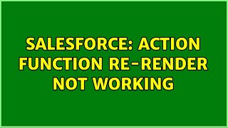 Salesforce: Action Function re-render not working