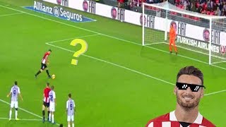 Aritz Aduriz scores a penalty like a boss with a one step technique