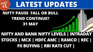 LATEST SHARE MARKET NEWS💥31 MAY NIFTY LEVElS 💥MCX SHARE💥HDFC AMC SHARE RAMCO SHARE PART 1