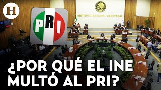 INE impone multa millonaria al PRI por irregularidades en materia de fiscalización