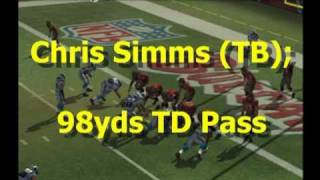 Doss'06w3: Chris Simms(TB), 98yds TD Pass