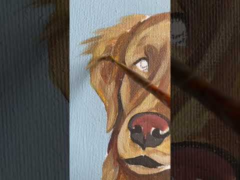 Painting of Max's memorial portrait #shorts #art #dog