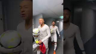 Neymar Jr and Kylian Mbappe at the Locker Room 🔥⚡ after Two Hat Tricks against Clermont Foot