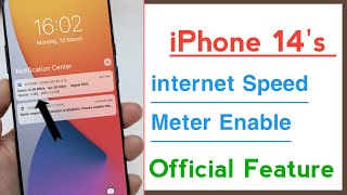iPhone 14’s How To Enable internet Speed Meter Official
