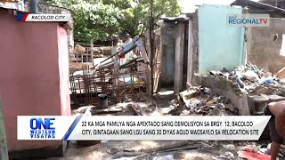 One Western Visayas: 22 ka mga pamilya sa Brgy. 12, Bacolod City, ginapasaylo na sa relocation site