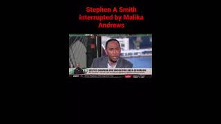 Stephen A Smith Interrupted By Malika Andrews!