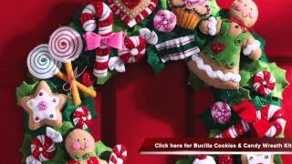 Check out Bucilla Cookies \u0026 Candy Wreath Felt Applique Kit