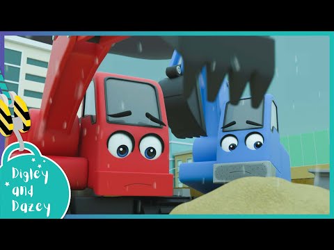 Scout's Rescue Digley and Dazey Kids Construction Truck Cartoons