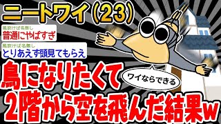 【2ch面白いスレ・2ch おバカ】 鳥になりたくて2階から空を飛んだ結果www 【悲報】【ゆっくり解説】【作業用】【2ch面白いスレ】