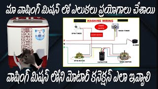 how to repair Intex washing machine, Intex washing machine internal wiring connections in Telugu