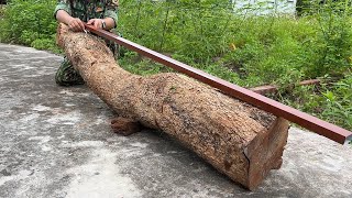 The Ultimate Woodworking Skills Of A Carpenter With A Tree Trunk - Most Unique Table Design Ideas