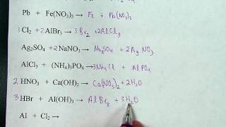 More Examples and Practice: How to Predict and Balance Chemical Reactions