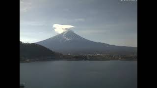 富士山ライブ動画 2021年1月の河口湖逆さ富士 タイムラプス