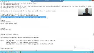 40 - ABAP OOPS - Events - Registering the Event Handler Method