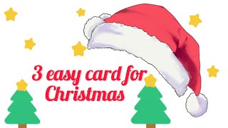 3 easy Christmas greeting card🌲☃️/ DIY Christmas cards/Christmas card ideas/handmade Christmas card