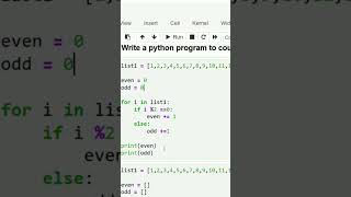 2.10 How to count even numbers and odd numbers of a list