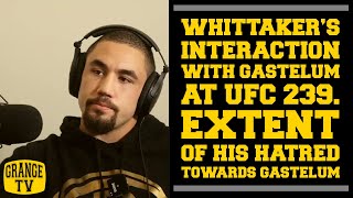 Robert Whittaker's interaction with Kelvin Gastelum at UFC 239. Extent of his ha