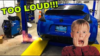 370z GETS BLAST PIPES!!! (Single Exit Straight Pipe)