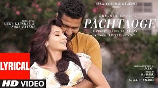 Pachtaoge | Arijit Singh | whatsapp Status Lyrical Video Song