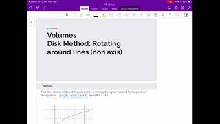 Disk method rotated around lines (not axis)