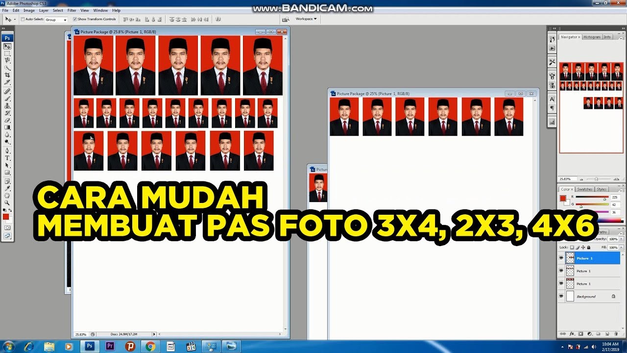 Cara Membuat Ukuran Pas Foto 2x3 / 3x4 / 4x6 Dengan Photoshop CS2 CS3 ...