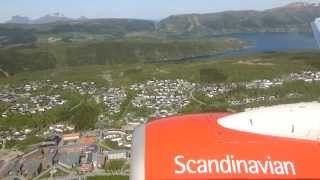 Landing at Bodø in a SAS B736