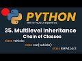 Chain of Classes | Multilevel Inheritance | Object Oriented Programming in Python