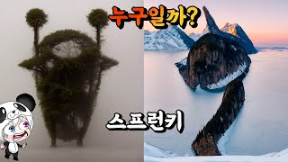 스프런키 친구들을 자연의 사진속에서 맞춰보자!! 다맞춘다면 당신은 천재~!! 재밌는 착시사진으로 스프런키를 찾아라 애니메이션 상황극 [꿈토이 꿀잼 리액션]