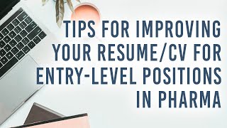 Quick Q&A: How Should My Resume or CV be Formatted for Entry-Level Jobs in Pharma?
