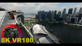 8K VR180 SKYPARK OBSERVATION DECK MARINA BAY SANDS SINGAPORE CITY MBS 3D (Travel Videos/ASMR/Music)