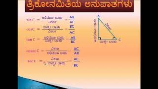 ತ್ರಿಕೋನಮಿತಿಯ ಅನುಪಾತಗಳು