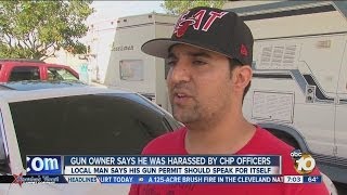 Gun owner claims he was harassed by CHP officer during traffic stop