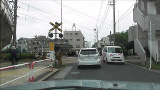 車載動画　高見馬場交差点～騎射場～旧谷山街道～脇田～国道225号～谷山電停近く　風景　ｘ8倍速