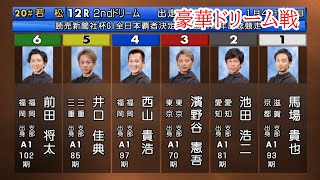 【G1若松競艇ドリーム】豪華激戦①馬場貴②池田③濱野谷④西山⑤井口⑥前田ら