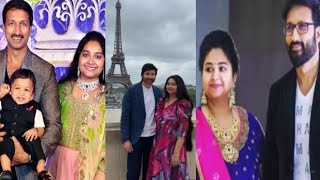 Hero Gopichand with wife Reshma at Paris||Gopichand wife, children