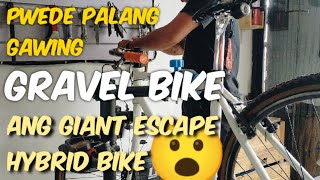 Giant Escape hybrid bike,upgrade to gravel bike