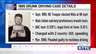 DIGGING DEEPER: Response to Walz's 1995 drunk driving arrest under scrutiny