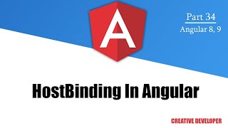 HostBinding in angular || Angular || Angular Tutorial || How to use HostBinding In Angular || Course