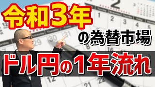 令和3年の為替市場  ドル円の1年流れ