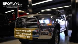 How to Install HIDs [Headlight Conversion Kit] DIY on 2012 Ram Quad Headlight trucks