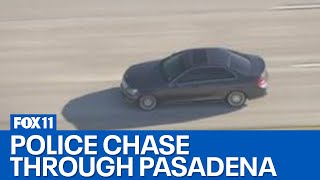 Continuing coverage: Police chase suspect weaves thru 210 Fwy