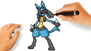 HOW TO DRAW LUCARIO | POKÉMON STEP BY STEP TUTORIAL