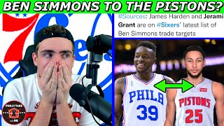 Philadelphia Sixers Have 30 Trade Targets & Could Send Ben Simmons To The Pistons For Jerami Grant