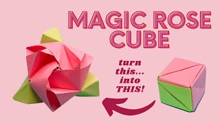 Origami Magic Rose Cube | Transforming Toy