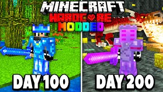 I Survived 200 Days in Modded Hardcore Minecraft.. Here's What Happened