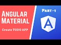 Todo App in Angular 8 and Angular Material - Part 1 - Angular Tutorial